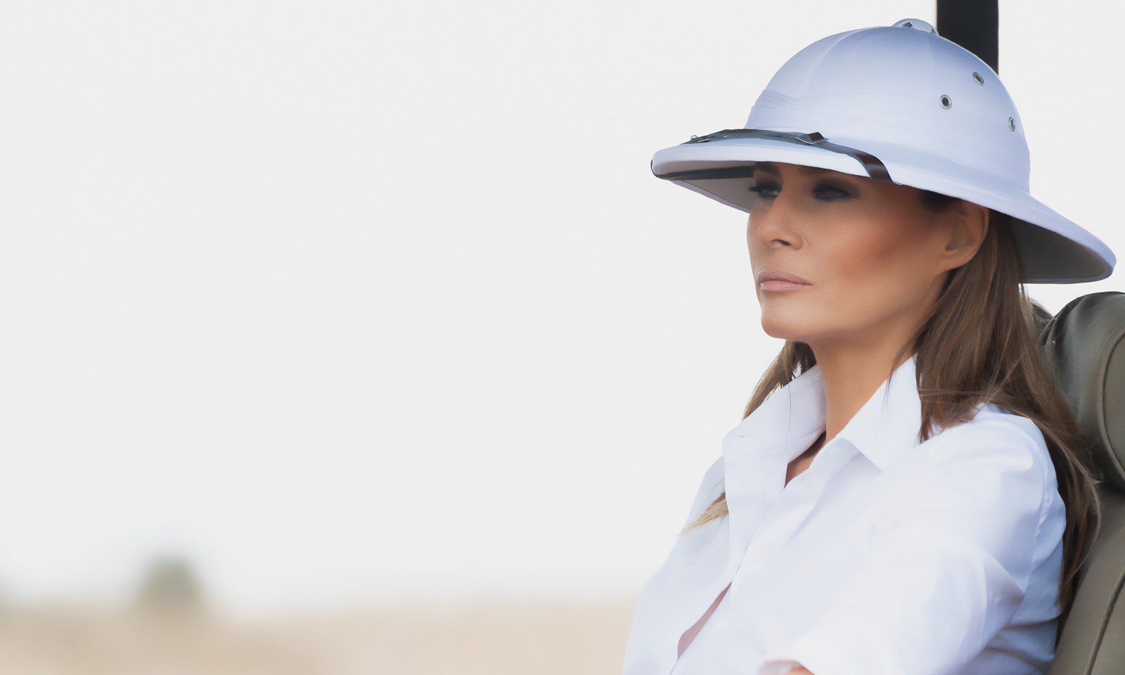 Prvá dáma Melania Trump sa v piatok 5. októbra 2018 zúčastňuje safari v národnom parku Nairobi v Keni